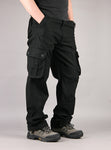 FALIZA Men's Cargo Pants Multi Pockets Military Style Tactical Pants Cotton Men's Outwear Straight Casual Trousers for Men CK102