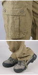 FALIZA Men's Cargo Pants Multi Pockets Military Style Tactical Pants Cotton Men's Outwear Straight Casual Trousers for Men CK102