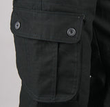 FALIZA Men's Cargo Pants Multi Pockets Military Style Tactical Pants Cotton Men's Outwear Straight Casual Trousers for Men CK102