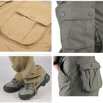 FALIZA Men's Cargo Pants Multi Pockets Military Style Tactical Pants Cotton Men's Outwear Straight Casual Trousers for Men CK102
