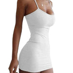 Chrleisure Sexy Nightclub Dress Summer Slim Women's Mini Tight Dress Thin Shoulder Strap Women's Short Dress