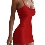 Chrleisure Sexy Nightclub Dress Summer Slim Women's Mini Tight Dress Thin Shoulder Strap Women's Short Dress