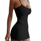 Chrleisure Sexy Nightclub Dress Summer Slim Women's Mini Tight Dress Thin Shoulder Strap Women's Short Dress