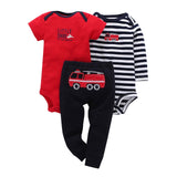 baby boy girl clothes cartoon set long sleeve o-neck bodysuit+pants newborn clothing unisex new born costume cotton 2020