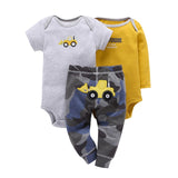baby boy girl clothes cartoon set long sleeve o-neck bodysuit+pants newborn clothing unisex new born costume cotton 2020