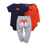 baby boy girl clothes cartoon set long sleeve o-neck bodysuit+pants newborn clothing unisex new born costume cotton 2020
