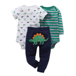 baby boy girl clothes cartoon set long sleeve o-neck bodysuit+pants newborn clothing unisex new born costume cotton 2020