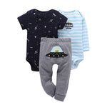baby boy girl clothes cartoon set long sleeve o-neck bodysuit+pants newborn clothing unisex new born costume cotton 2020
