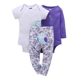 baby boy girl clothes cartoon set long sleeve o-neck bodysuit+pants newborn clothing unisex new born costume cotton 2020