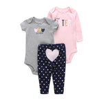 baby boy girl clothes cartoon set long sleeve o-neck bodysuit+pants newborn clothing unisex new born costume cotton 2020
