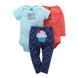 baby boy girl clothes cartoon set long sleeve o-neck bodysuit+pants newborn clothing unisex new born costume cotton 2020