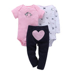 baby boy girl clothes cartoon set long sleeve o-neck bodysuit+pants newborn clothing unisex new born costume cotton 2020