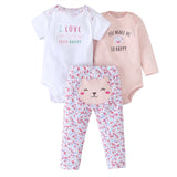 baby boy girl clothes cartoon set long sleeve o-neck bodysuit+pants newborn clothing unisex new born costume cotton 2020