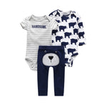 baby boy girl clothes cartoon set long sleeve o-neck bodysuit+pants newborn clothing unisex new born costume cotton 2020