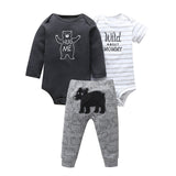baby boy girl clothes cartoon set long sleeve o-neck bodysuit+pants newborn clothing unisex new born costume cotton 2020