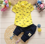 Boys Clothing Sets Summer Baby Boys Clothes Suit Gentleman Style Wedding Shirt +Pants 2pcs Clothes for Boys Summer Set