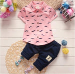 Boys Clothing Sets Summer Baby Boys Clothes Suit Gentleman Style Wedding Shirt +Pants 2pcs Clothes for Boys Summer Set