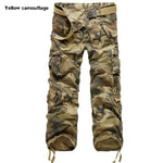 2020High Quality Men's Cargo Pants Casual Loose Multi Pocket Military Pants Long Trousers for Men Camo Joggers Plus Size 28-40