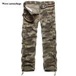 2020High Quality Men's Cargo Pants Casual Loose Multi Pocket Military Pants Long Trousers for Men Camo Joggers Plus Size 28-40