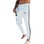 Casual Men Pants Fashion Washed Denim Pants Hip Hop Jeans Streetwear Slim Fit Stretch Biker Jeans Male Pencil Denim Trouser