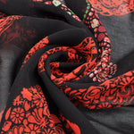 Sale Women Fashion Skull Printed Chiffon Kimono Coat Female 2020 Summer Casual Flare Sleeve Chiffon Cardigan Lady Daily Wear D30