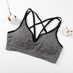 2020 New Sexy Cross Strap Back Bras Summer PusY Up Padded Bras Fitness Seamless Crop Tops Bra Brassiere Bralette Underwear Y5