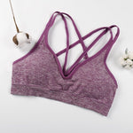 2020 New Sexy Cross Strap Back Bras Summer PusY Up Padded Bras Fitness Seamless Crop Tops Bra Brassiere Bralette Underwear Y5
