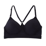Women PusY Up Bra Underwear Crossing Strap Back Intimates Underwire Solid 3/4 Cup B C D Soft Bra CYarming Sexy Bras Y5