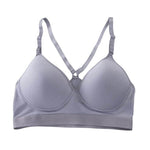 Women PusY Up Bra Underwear Crossing Strap Back Intimates Underwire Solid 3/4 Cup B C D Soft Bra CYarming Sexy Bras Y5
