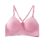 Women PusY Up Bra Underwear Crossing Strap Back Intimates Underwire Solid 3/4 Cup B C D Soft Bra CYarming Sexy Bras Y5