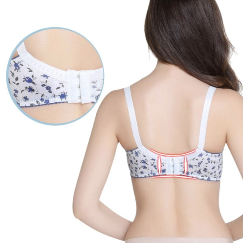 Floral Print PusY Up Lace Bralette B Cup Bra Women Wireless Bras