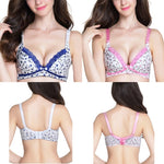 Floral Print PusY Up Lace Bralette B Cup Bra Women Wireless Bras Sexy Luxurious Ladies Lingerie Brassieres Intimates 75-95B Y5